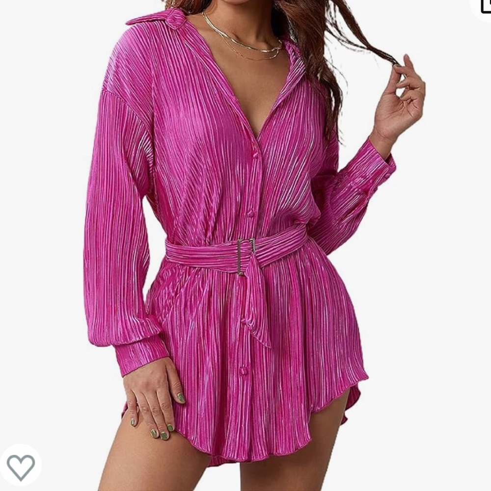 Pink shirt dress! Size medium!